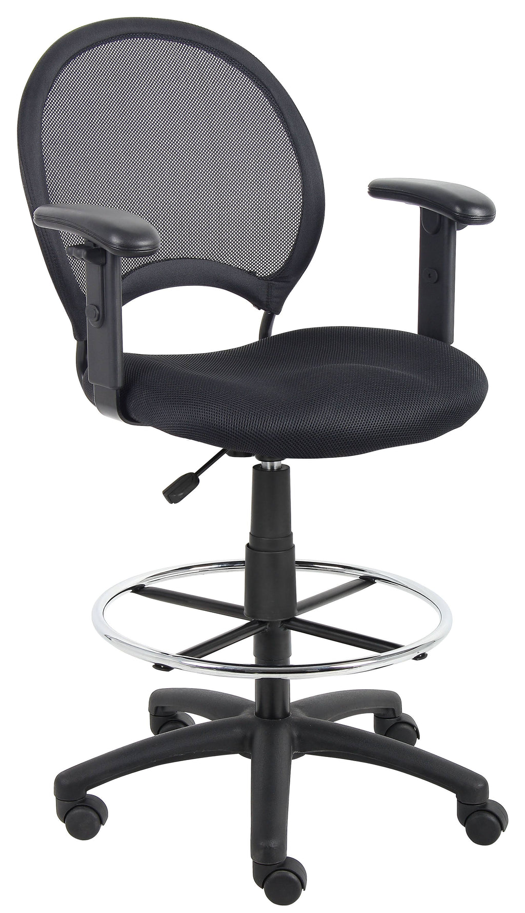 Mesh Drafting Stool with Adjustable Arms Q9349