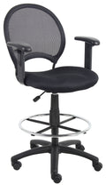 Mesh Drafting Stool with Adjustable Arms Q9349