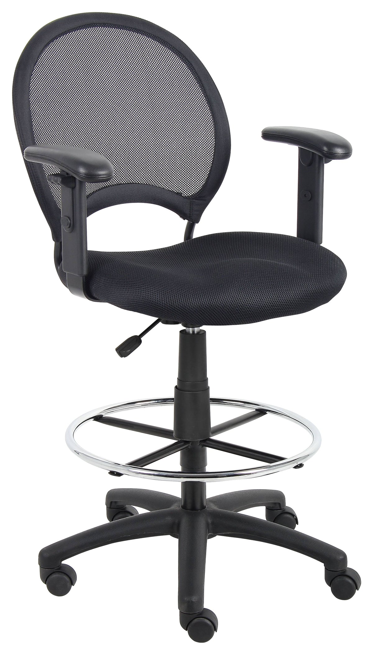 Mesh Drafting Stool with Adjustable Arms Q9349