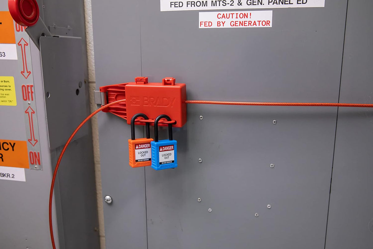 Red Keyed Different Safety Lockout Padlocks, 24 Pack C4024