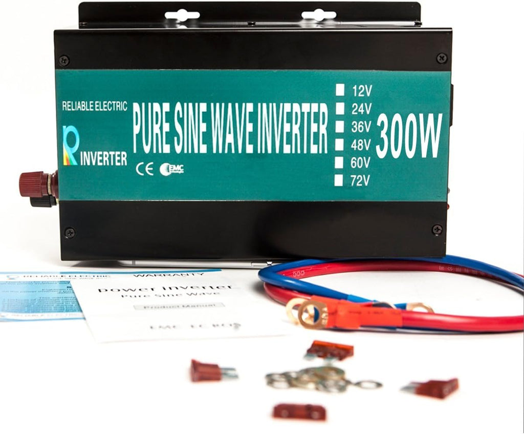 300W Pure Sine Wave Car Power Inverter 24VDC Black X6620