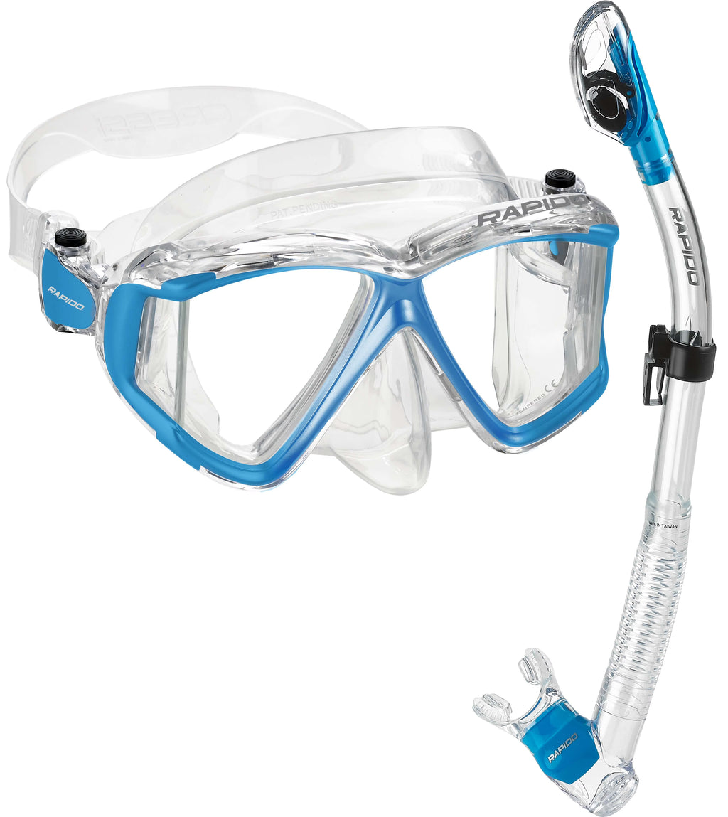 Panoramic Side-View Snorkel Mask with Dry Snorkel Set Z469324