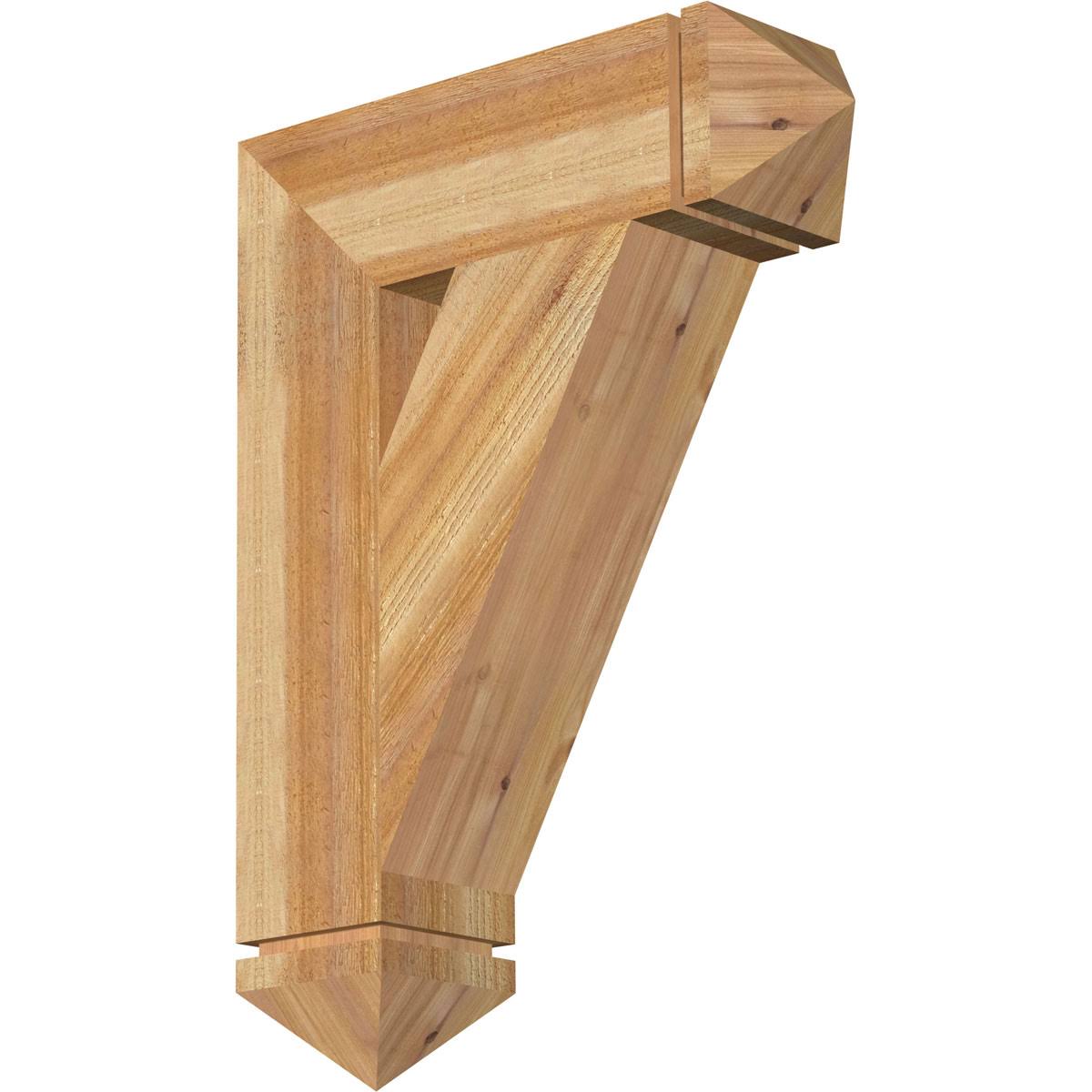 6x22W x 22x22D x 30x22H Traditional Arts u0026 Crafts Rough Sawn Bracket Z855776