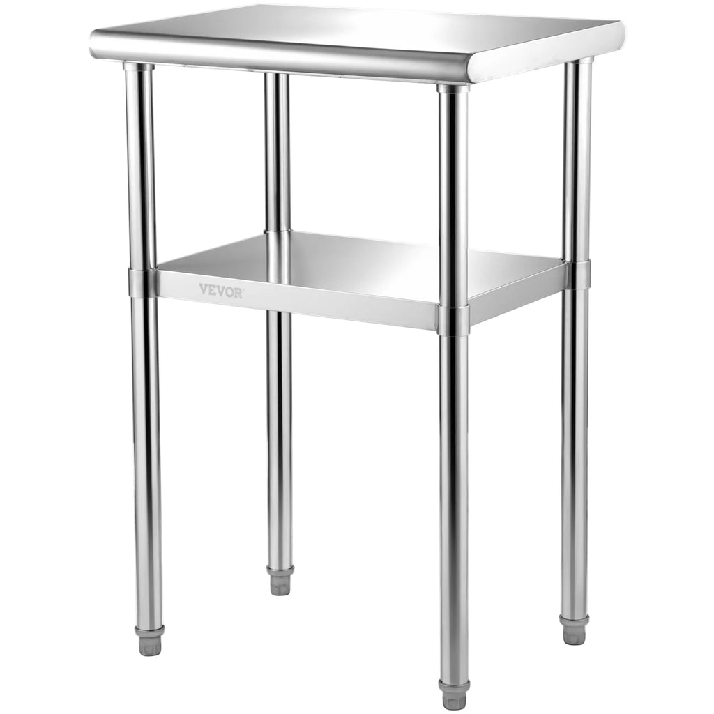 Stainless Steel Prep Table with Adjustable Undershelf T7583
