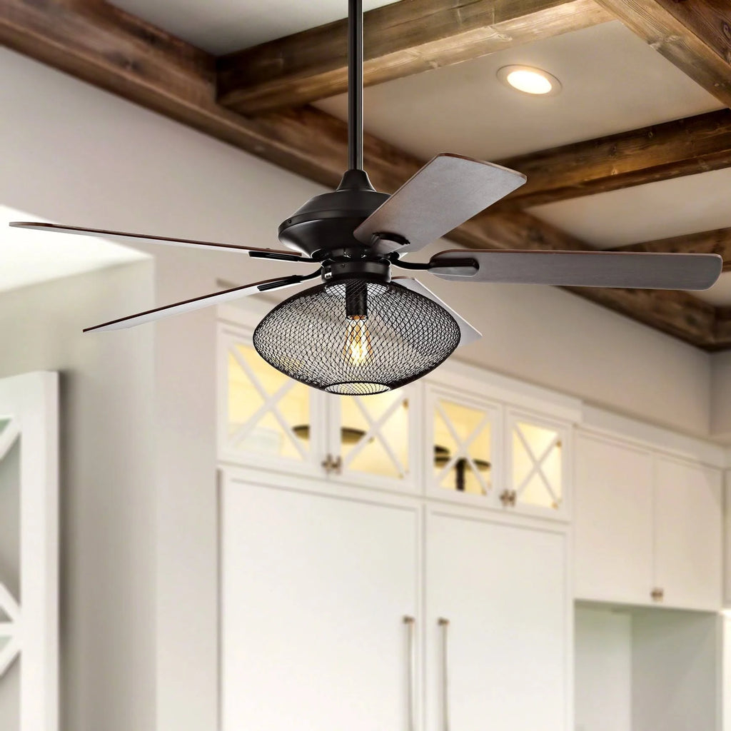 52 inch 1-Light LED Ceiling Fan with Remote, Oil Rubbed Bronze R70593