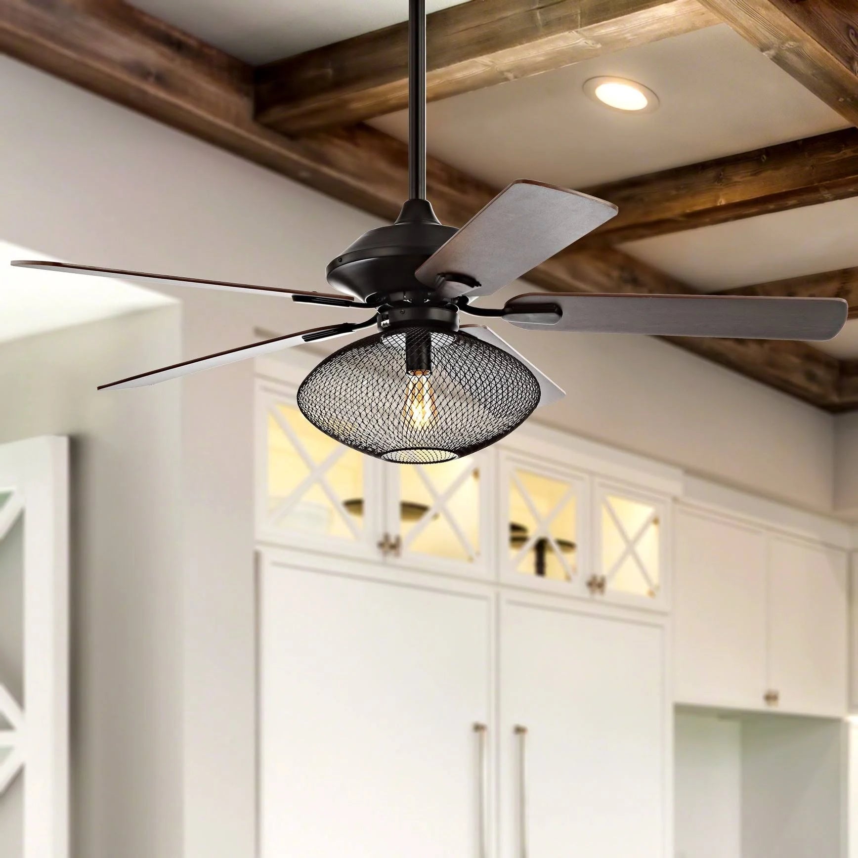 52 inch 1-Light LED Ceiling Fan with Remote, Oil Rubbed Bronze R70593