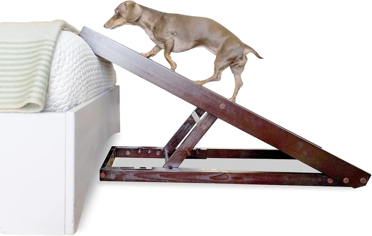 Adjustable Folding Pet Ramp with Paw Traction Mat, 40 x 16 Surface, Holds up to 80 lbs U6477