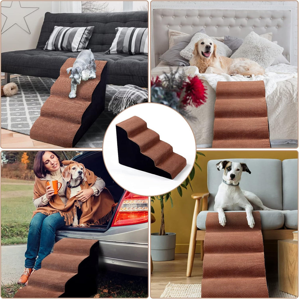 Foam Dog Stairs 4 Tiers Pet Ramp H76439