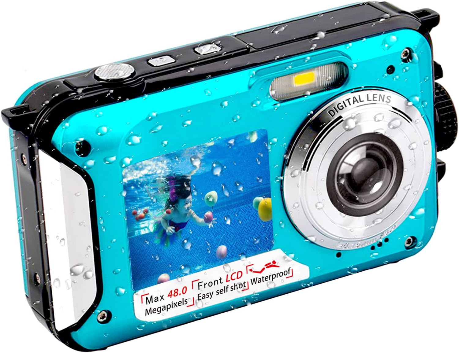 FHD 2.7K 48 MP Waterproof Digital Camera Dual Screen G29622