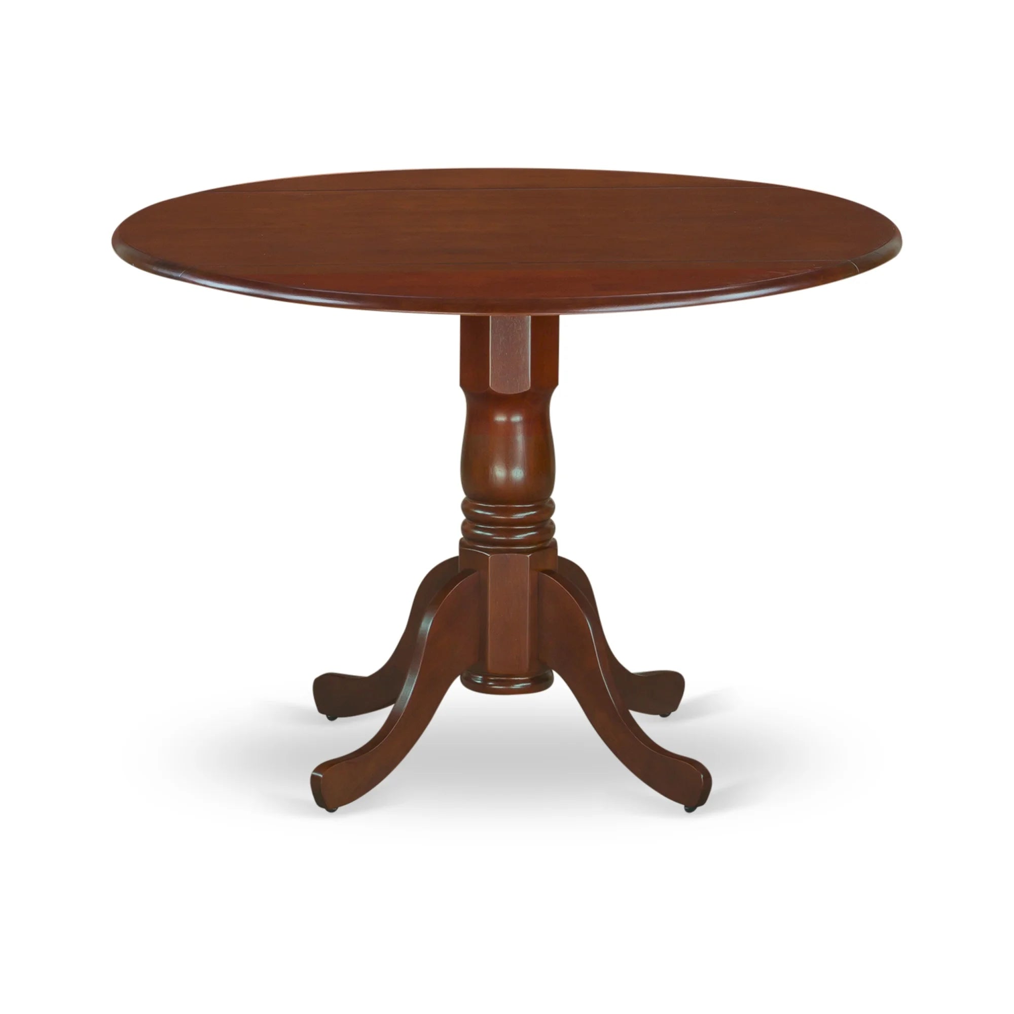Mahogany Dining Set with Ladder Back Fabric Chairs O537