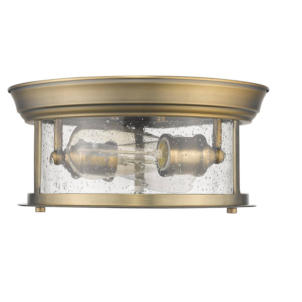 Matte Black 2 Light Flush Mount K12706