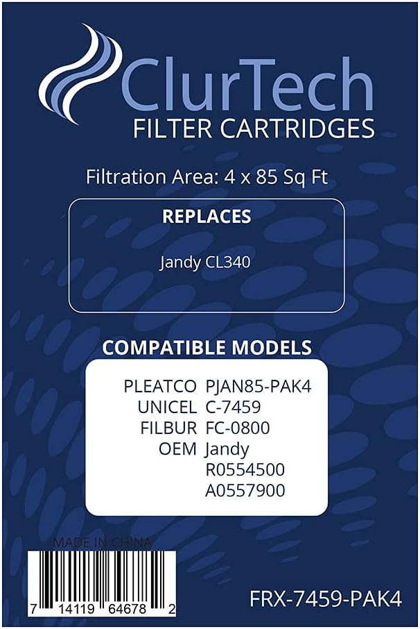 4 Pack Replacement Pool Spa Filter Cartridge, White P916776