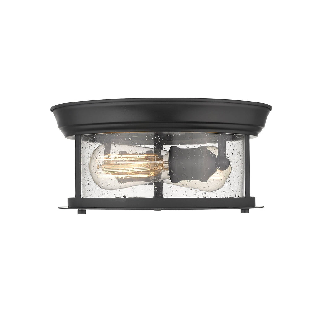 Matte Black 2 Light Flush Mount K12706