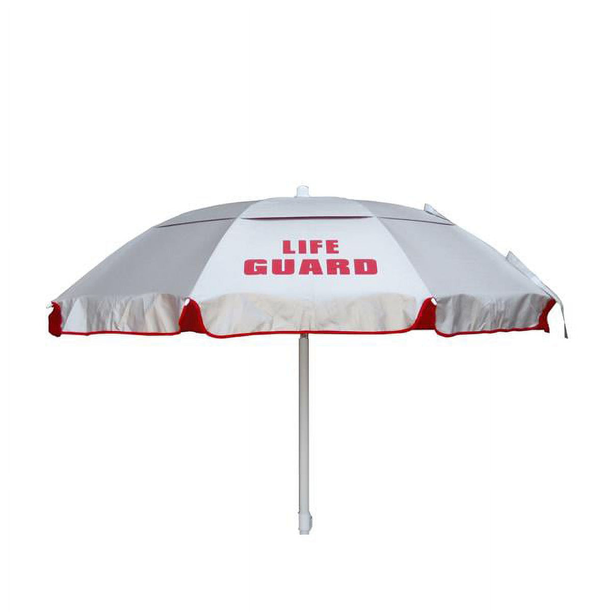 Silver & Red Printed Wind Umbrella with Guard M708391