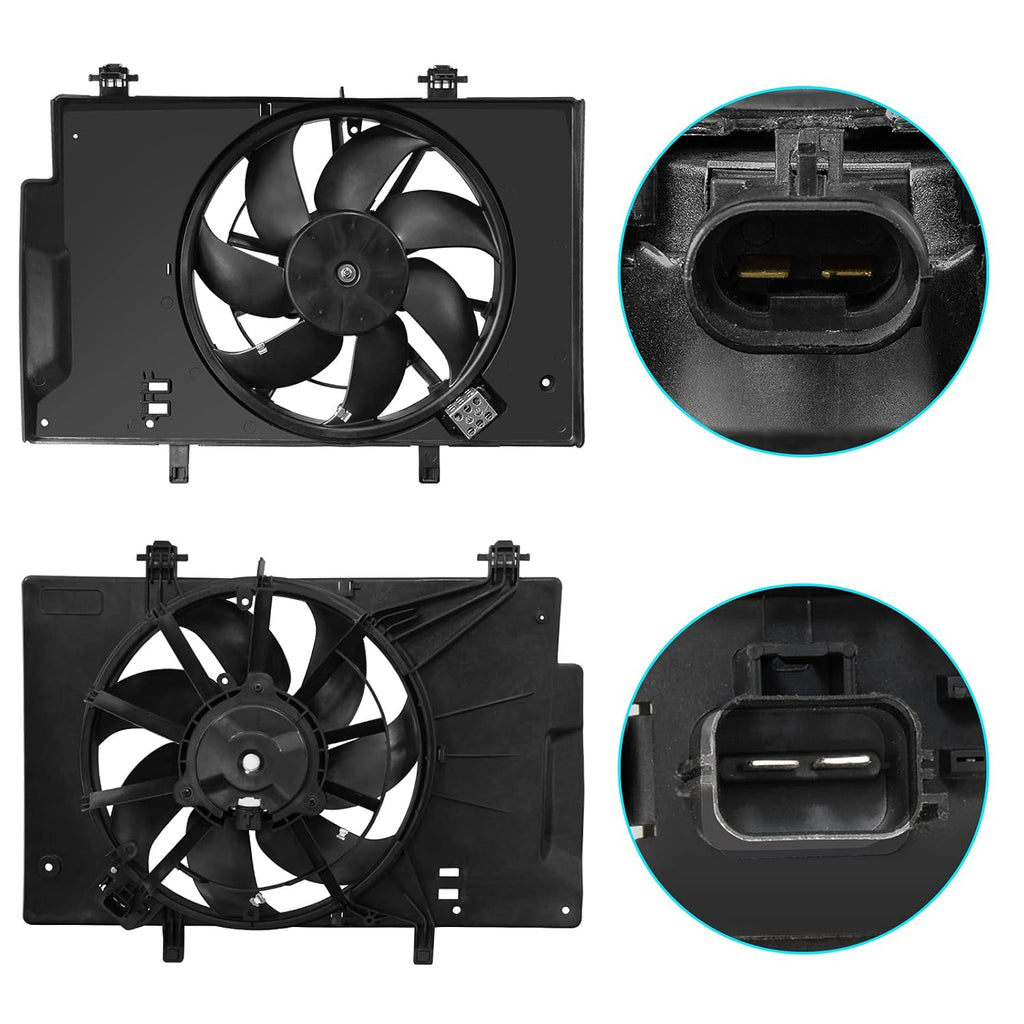 Radiator Cooling Fan Assembly for Ford Fiesta, Pack of 2 Z559149