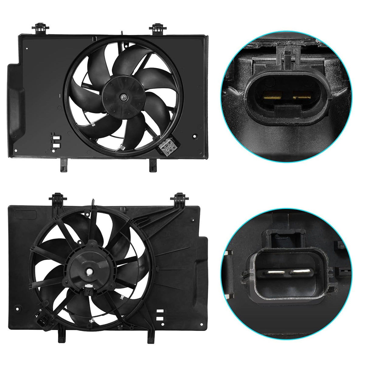 Radiator Cooling Fan Assembly for Ford Fiesta, Pack of 2 Z559149