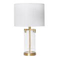 26.5" Brushed Gold Glass Table Lamp A83841