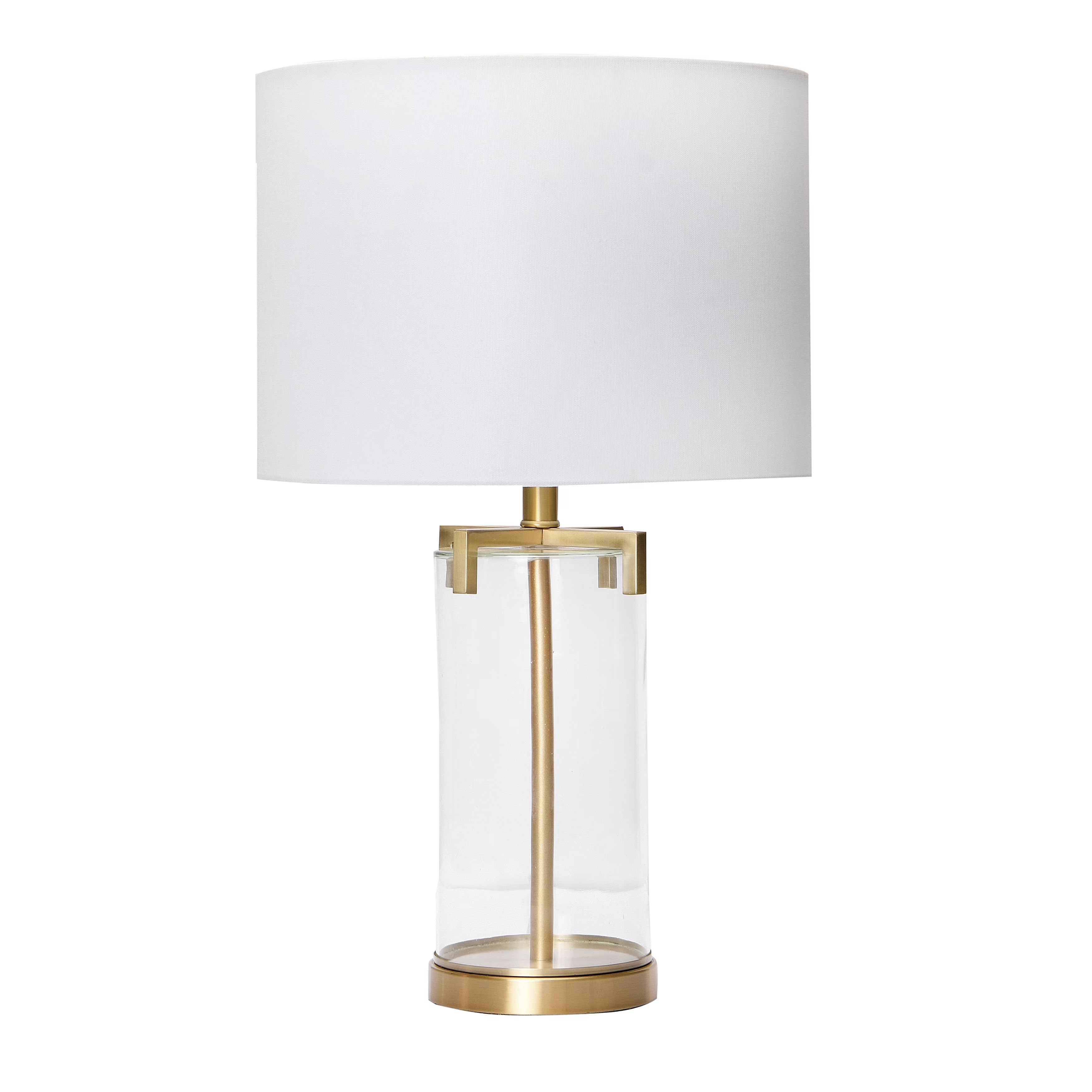 26.5" Brushed Gold Glass Table Lamp A83841