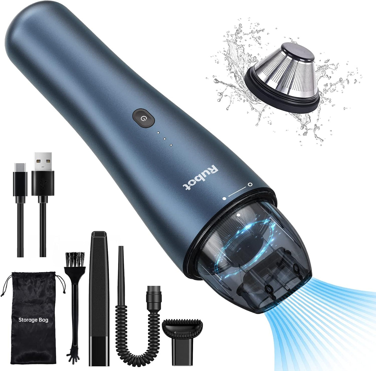 Handheld Cordless Mini Car Vacuum Black E6026