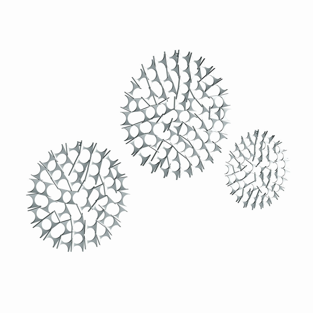 Metal Wall Decor (Set of 3) Silver Y40536