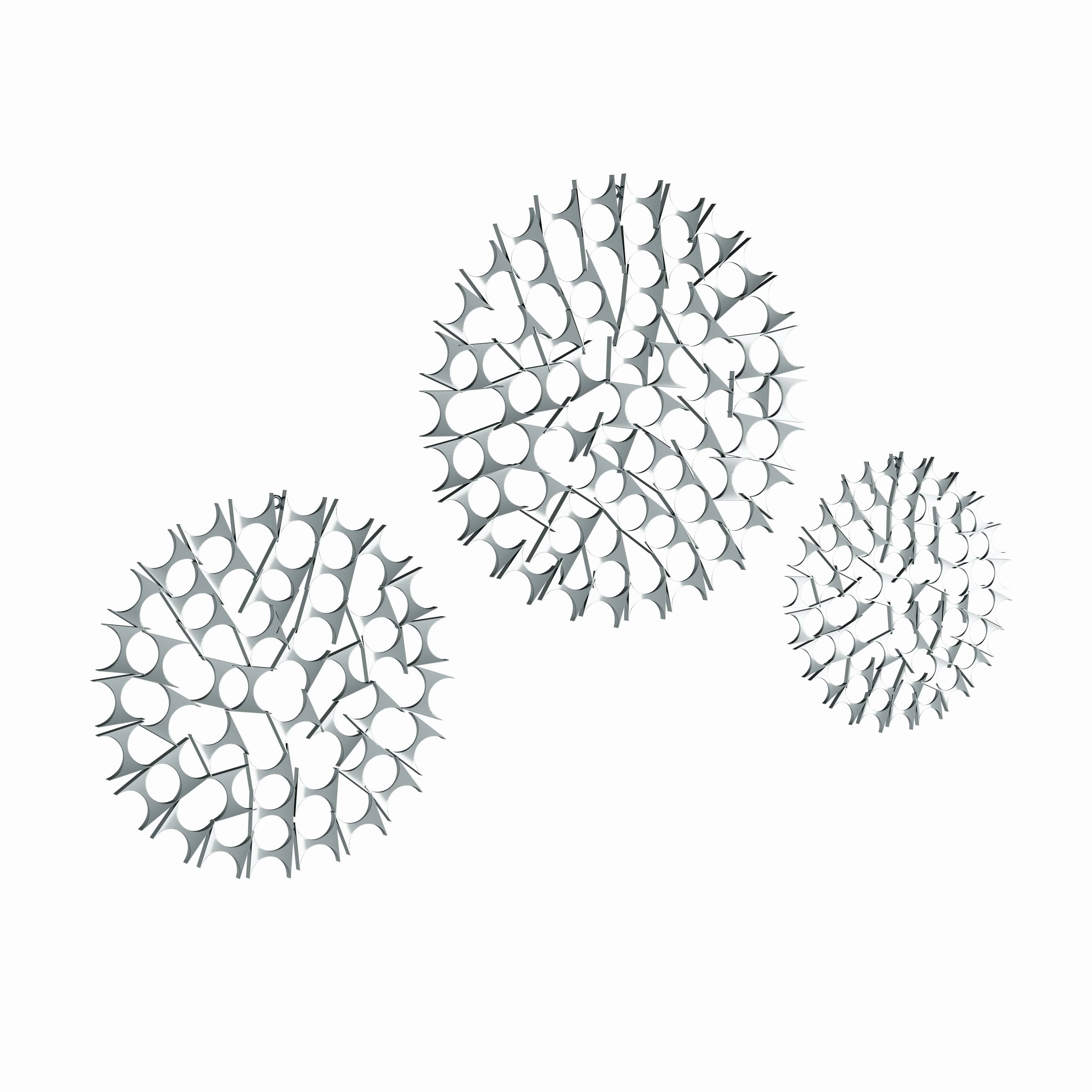 Metal Wall Decor (Set of 3) Silver Y40536