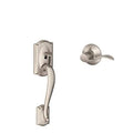 Satin Nickel Door Handle with Accent Lever V35738