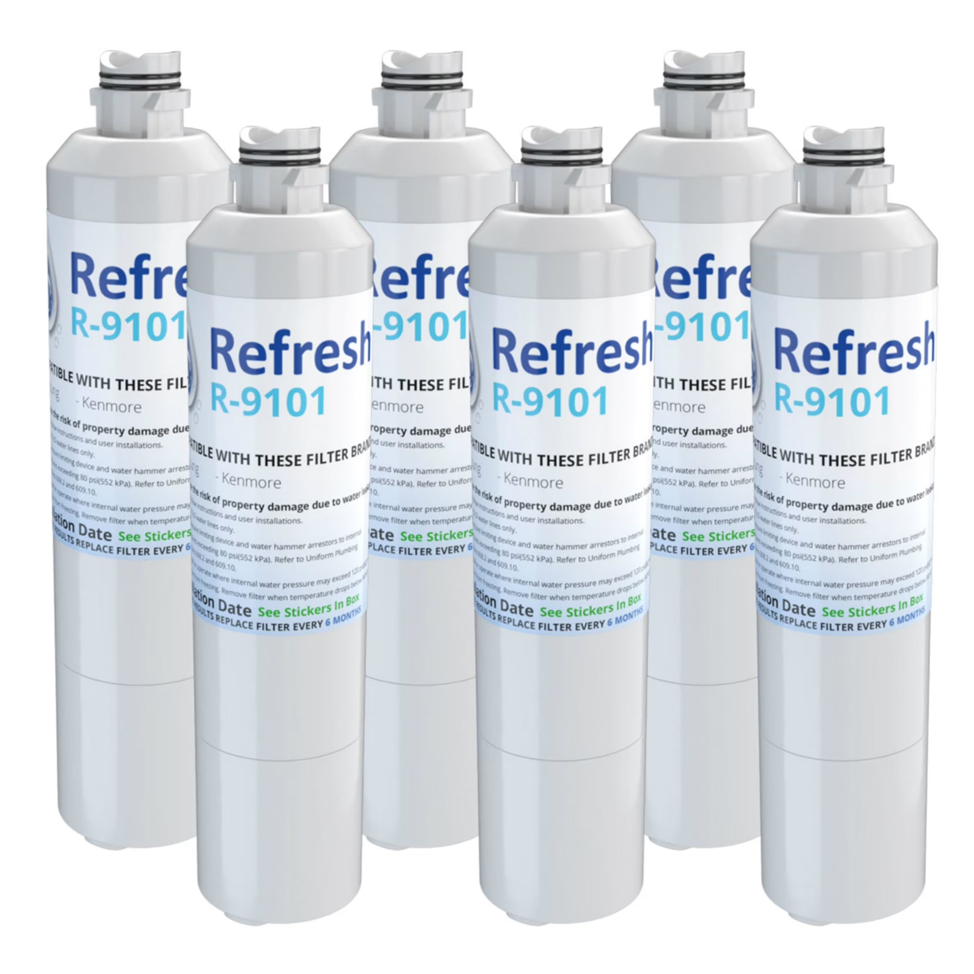 6 Pack Refrigerator Water Filter N208