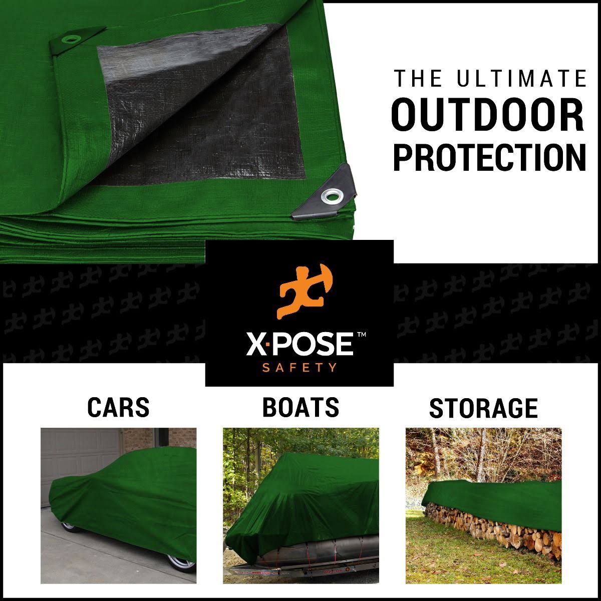 Heavy Duty Green/Black Poly Tarps 25' x 40' F797772