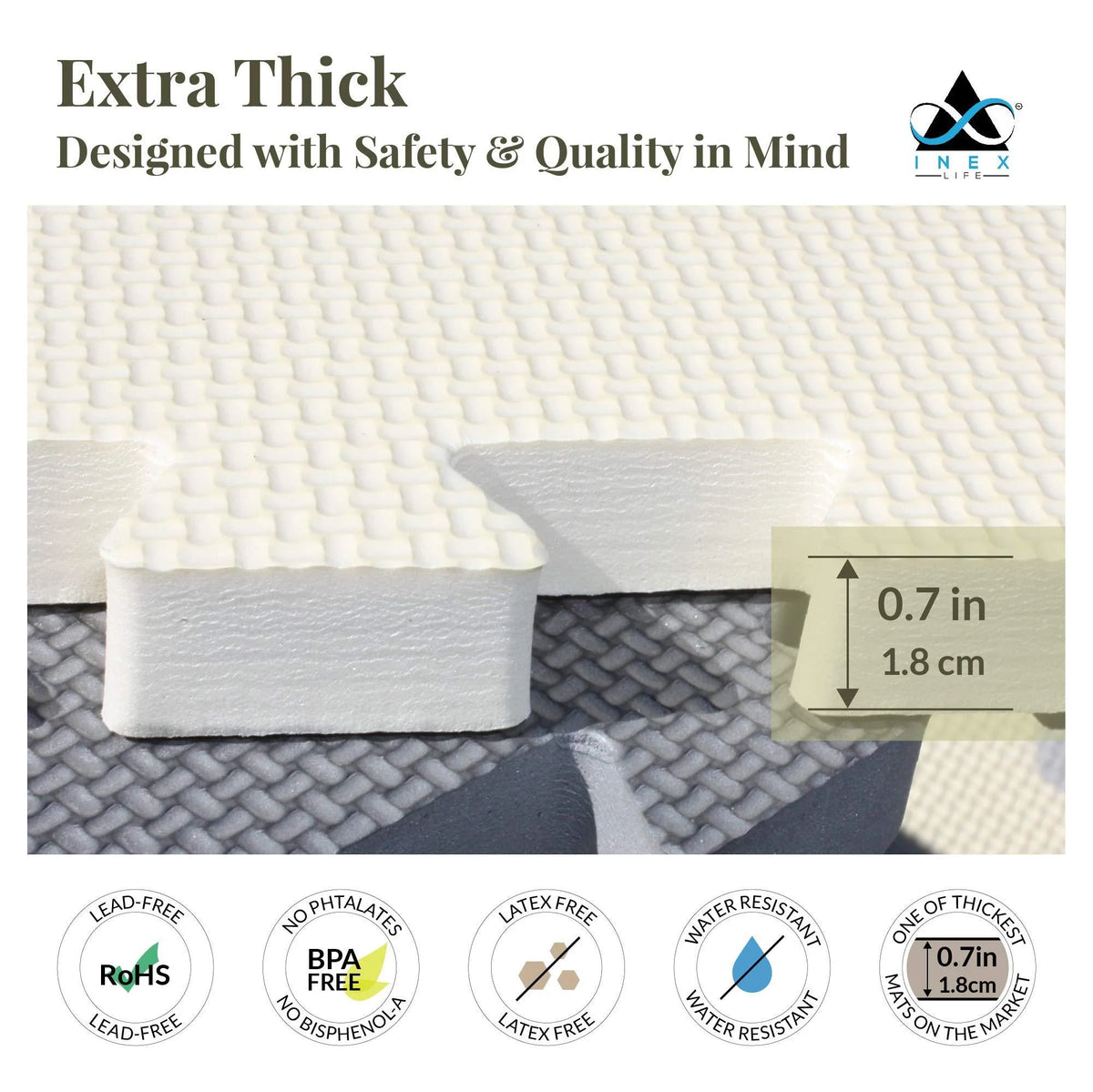 Soft Foam Baby Play Mat Extra Thick Padded Tiles Y191