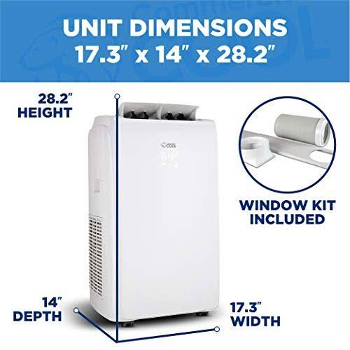 White Portable Air Conditioner with Heat and Remote Control T675056