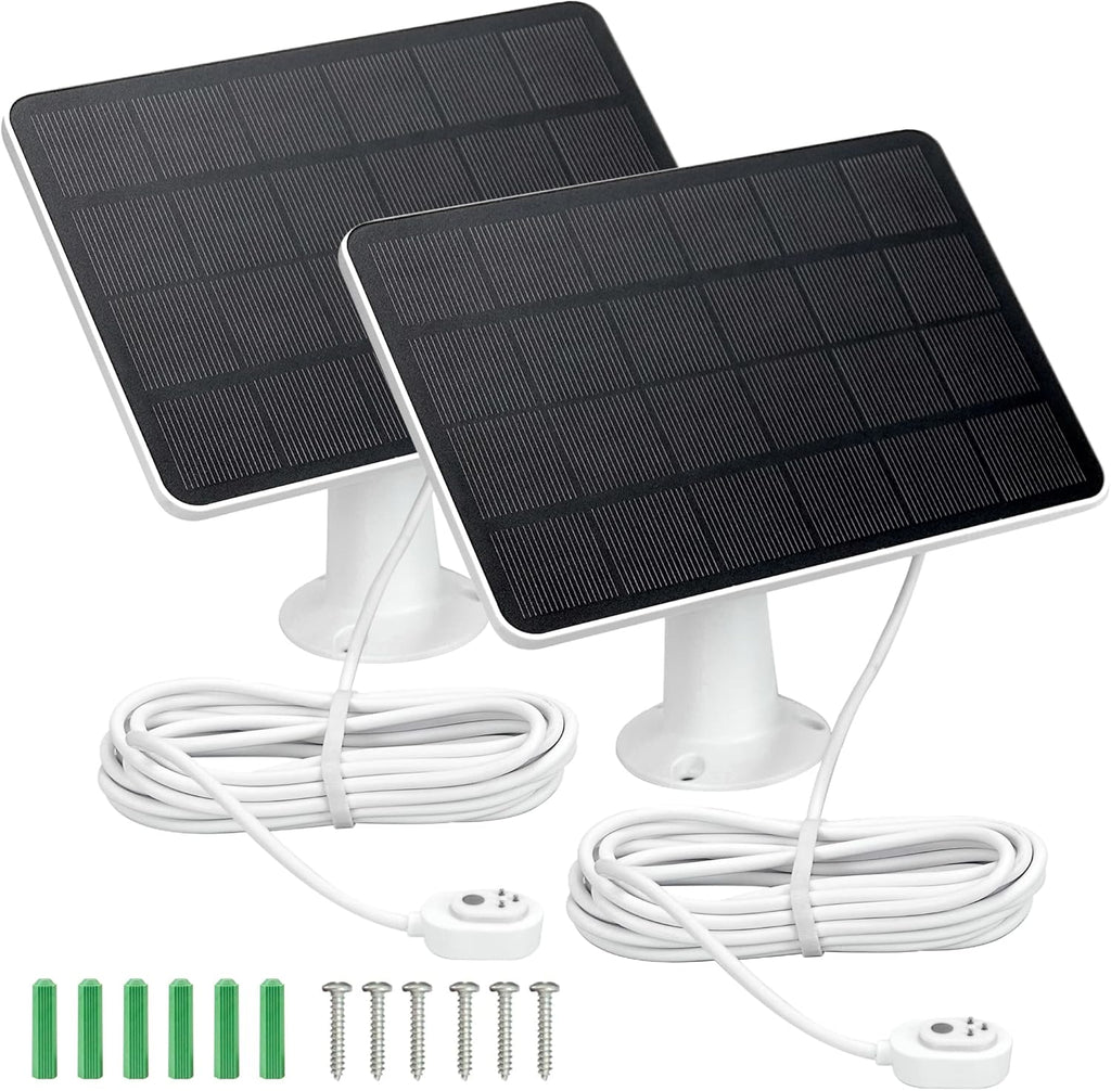 2 Pack 3.3W 5V Solar Panel with 9.8ft Weatherproof Charging Cable and Adjustable Mount A997