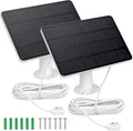 2 Pack 3.3W 5V Solar Panel with 9.8ft Weatherproof Charging Cable and Adjustable Mount A997