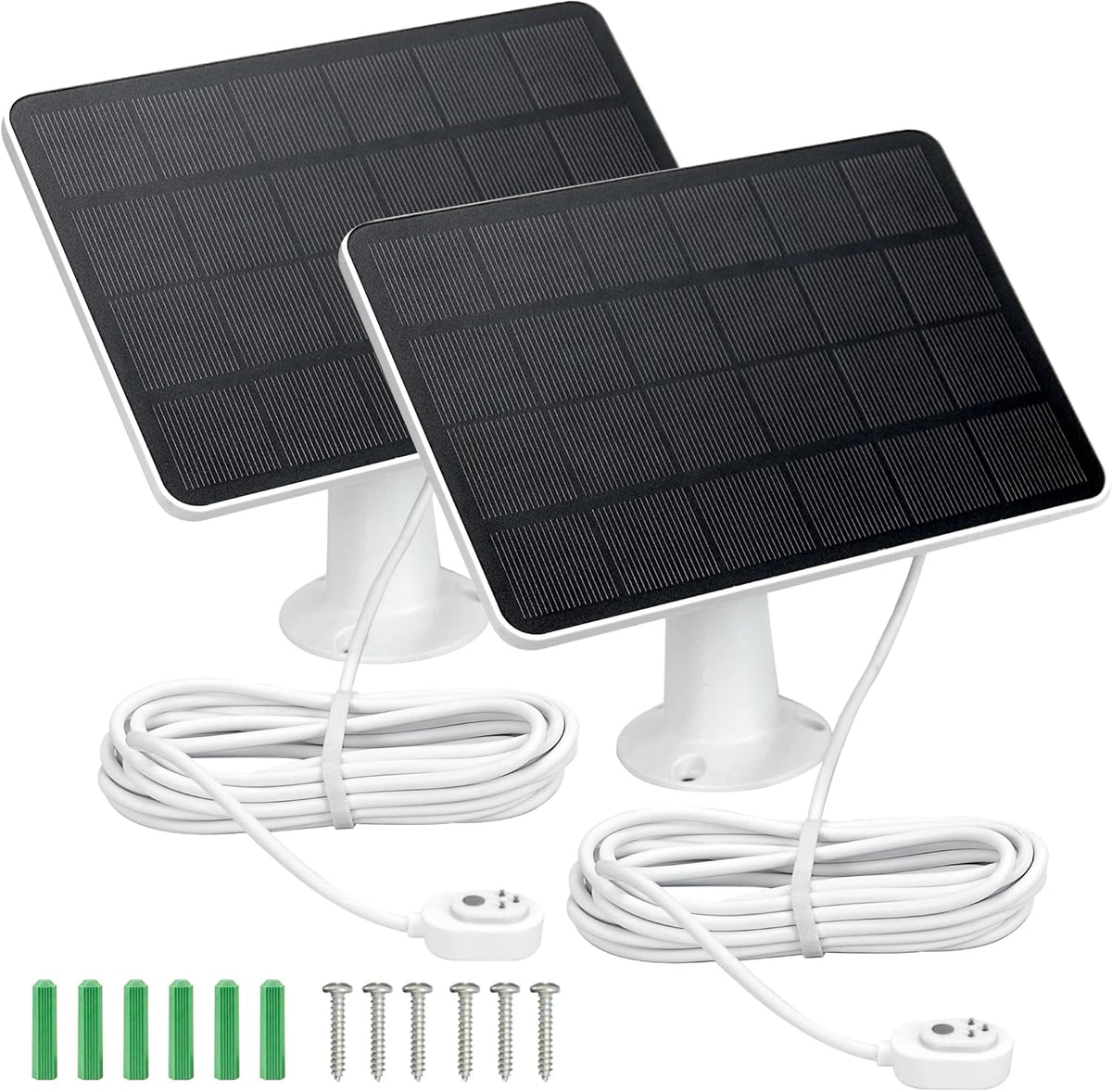 2 Pack 3.3W 5V Solar Panel with 9.8ft Weatherproof Charging Cable and Adjustable Mount A997