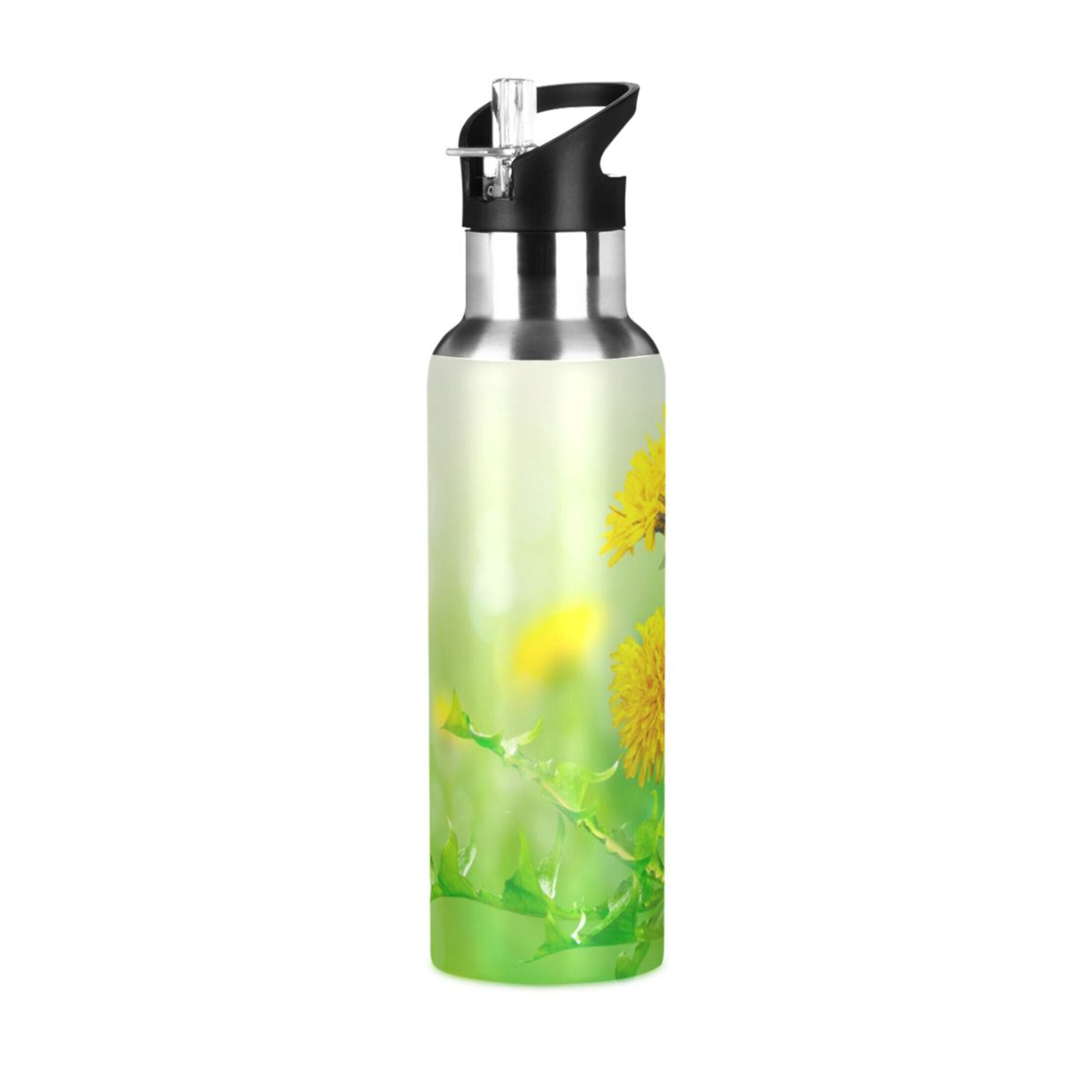 Spring Green Insulated Stainless Steel Water Bottle with Straw Lid 20 oz R431869