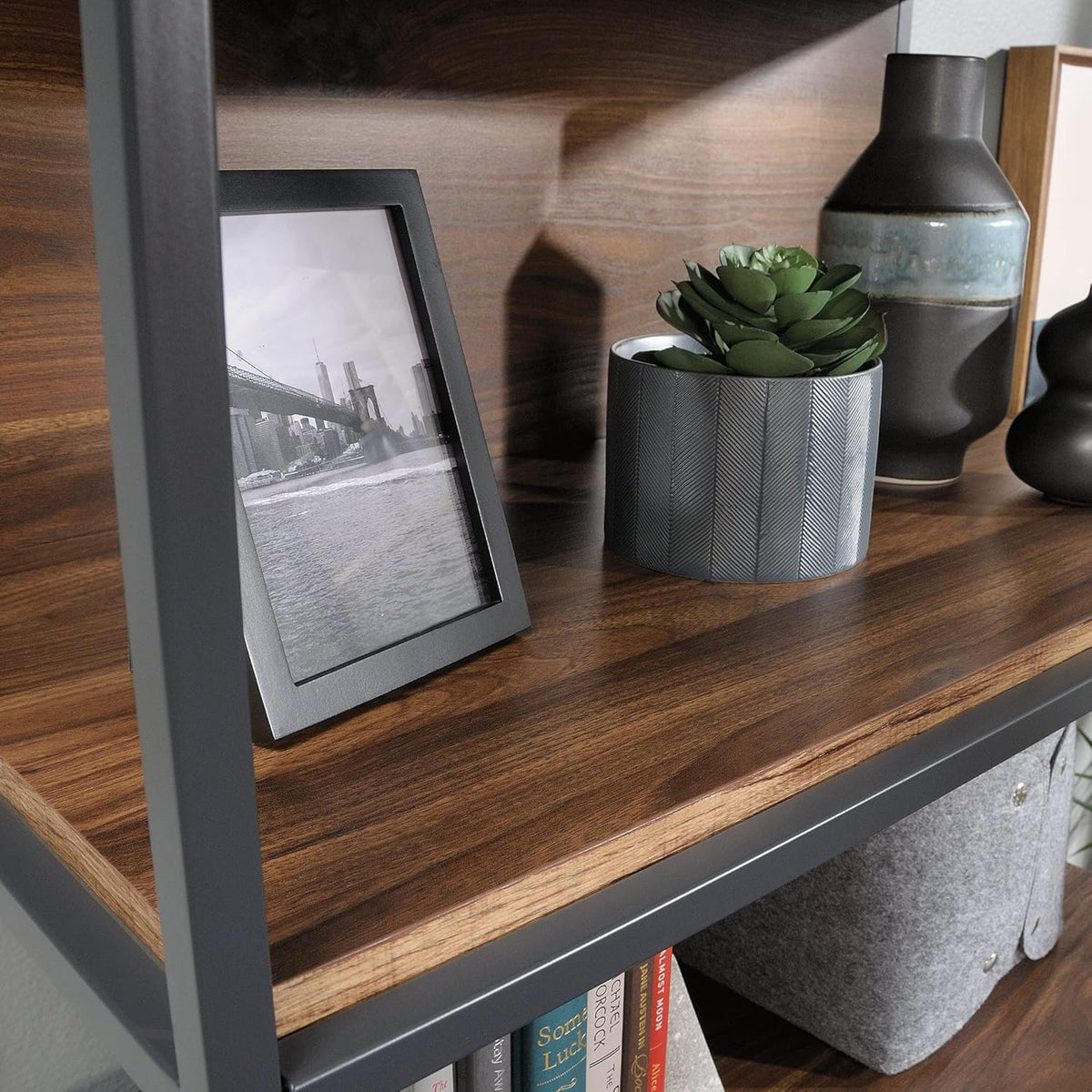 Bookcase with Doors, Grand Walnut G758