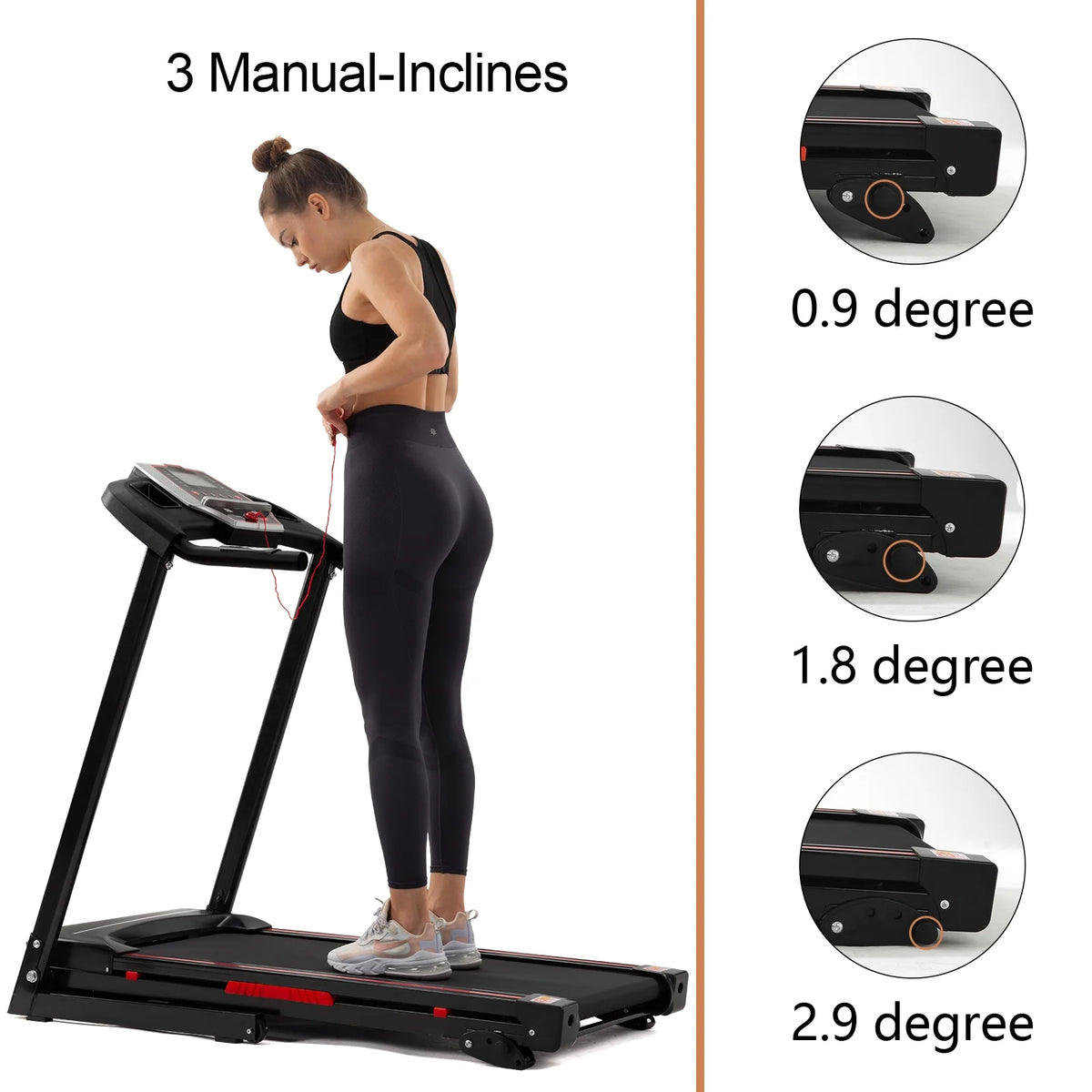 Folding Treadmill Electric 3.5 HP Running Machine with Incline R106