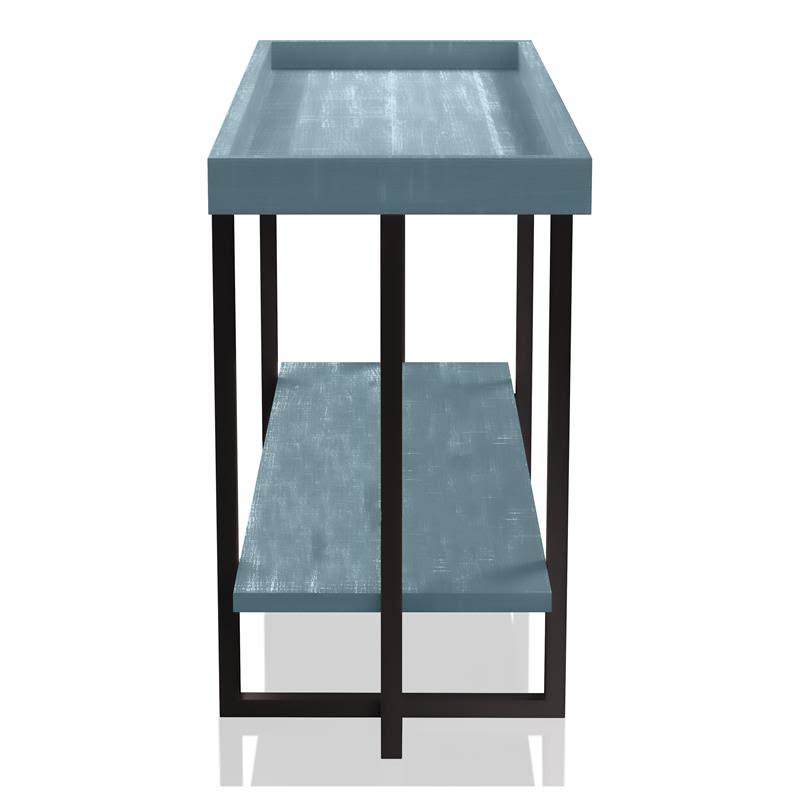Antique Blue Wood Console Table D371240