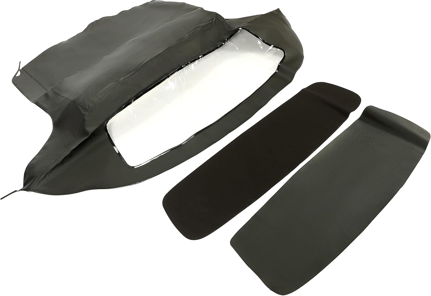 Cabrio Convertible Soft Top Roof with Plastic Window Black Q865