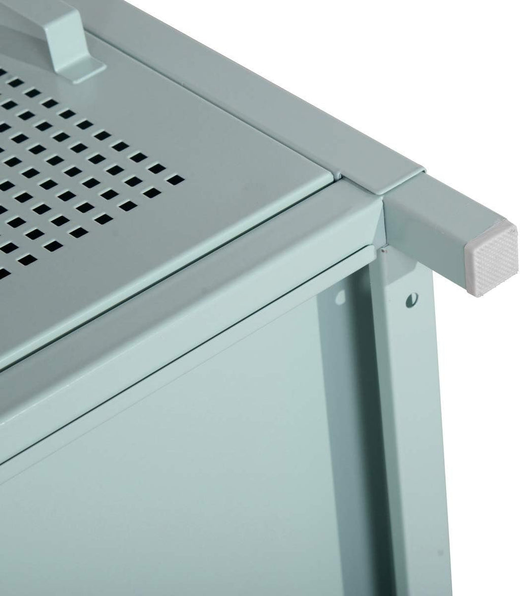 Green Metal Storage Cabinet Night Stand I288
