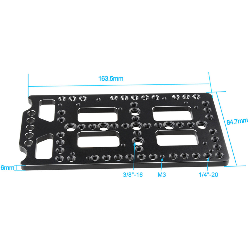 V-Lock Battery Plate with Power Supply Splitter, Super Clamp Crab Pliers Clip and Ball Head Mount T774