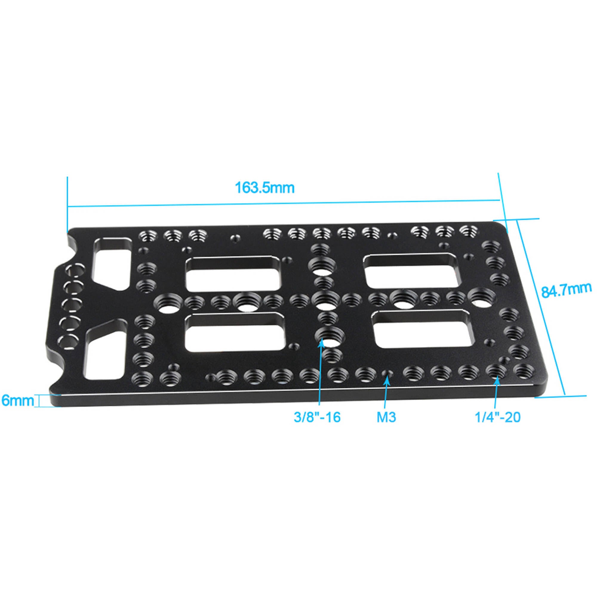 V-Lock Battery Plate with Power Supply Splitter, Super Clamp Crab Pliers Clip and Ball Head Mount T774
