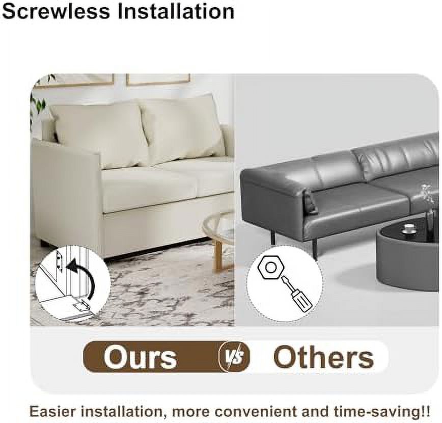 Fabric Loveseat Sofa 2-Seater Light Grey K209