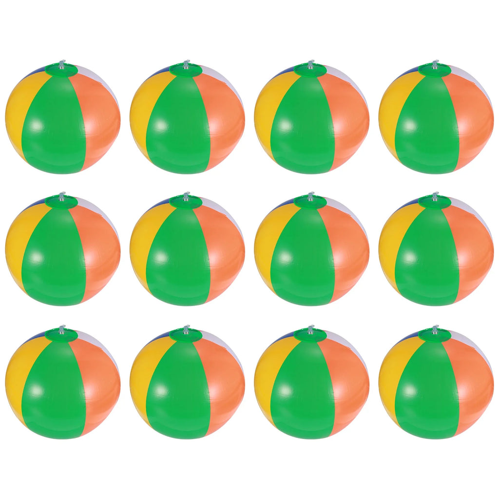 12 Pcs Inflatable Beach Balls Pool Toys J865383