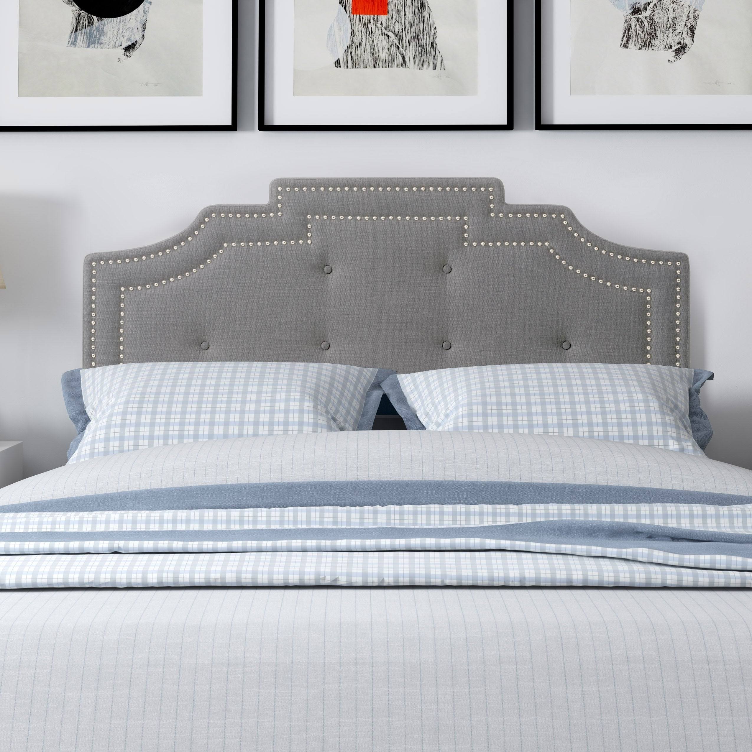 Cream Button Tufted Headboard J615
