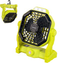 Rechargeable Portable USB Tent Fan with Light & Hook, Pack of 2 N33370