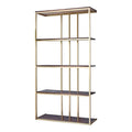 Matte Brass and Cherry Bookcase V87326