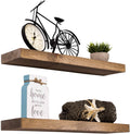 Rustic Wood Wall Shelf Set of 2 C9636