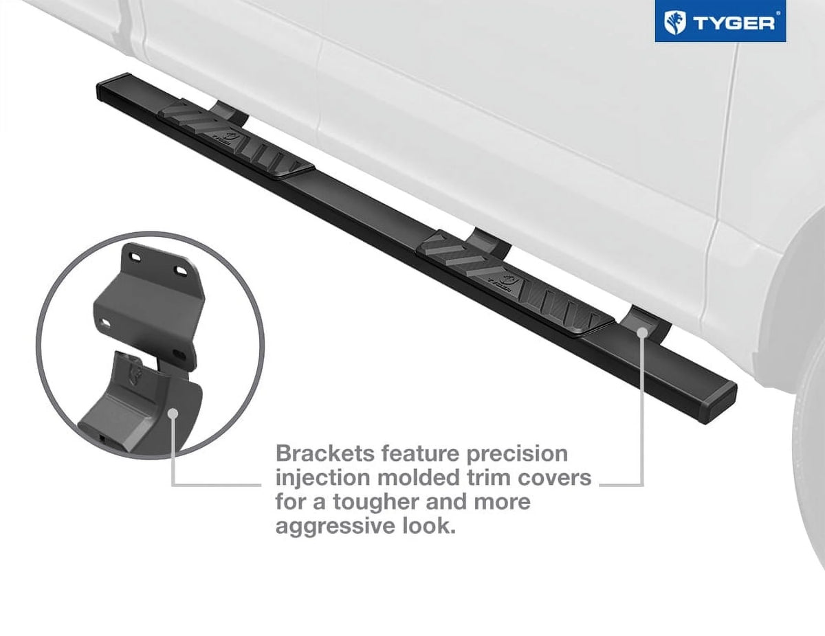 5" Riser Running Boards Side Step Rails Nerf Bars L49349