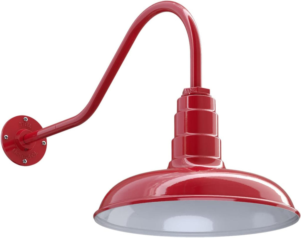 Galvanized Outdoor Barn Light with Dusk to Dawn Sensor F460