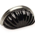 Satin Nickel with Black Glass Cabinet Cup Pull - 10 Pack Z394672